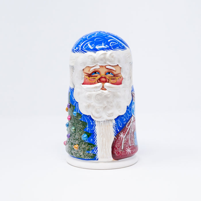 Blue Pearly Beard Santa