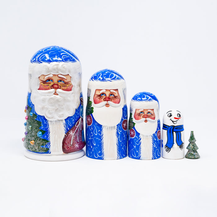 Blue Pearly Beard Santa