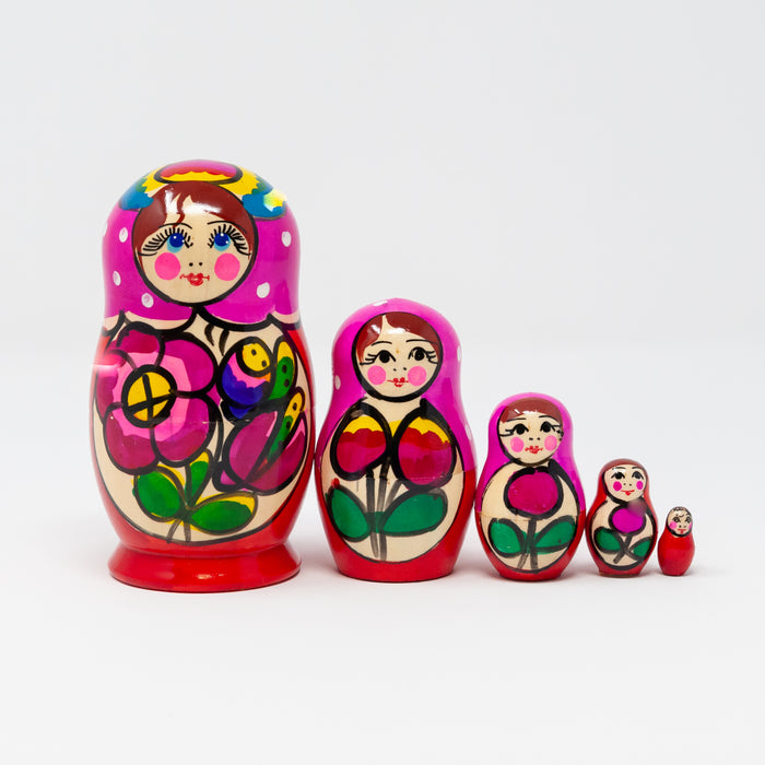 Traditional Polkhovsky Maidan Doll – Set of 5 (Multiple Colour Options)