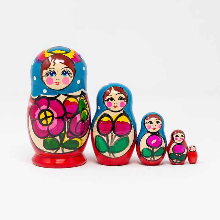 Traditional Polkhovsky Maidan Doll – Set of 5 (Multiple Colour Options)