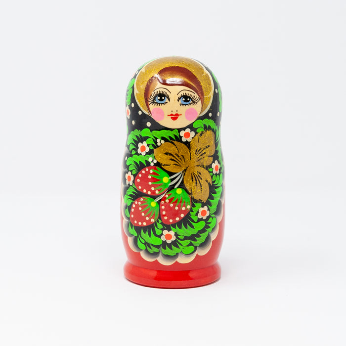 Folk Artisan Strawberry Doll – Set of 5