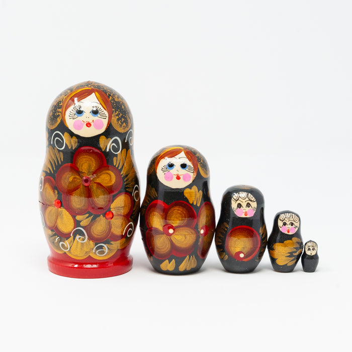 Floral Folk Artisan Doll – Set of 5 (Multiple Colour Options)