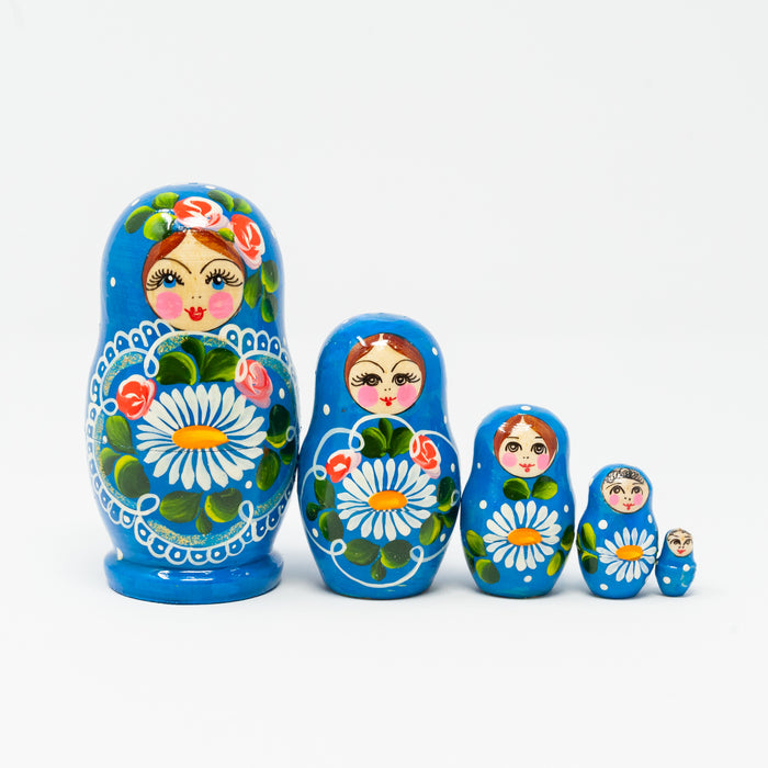 Daisy Folk Artisan Doll – Set of 5 (Multiple Colour Options)