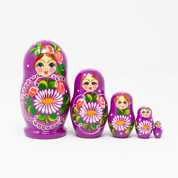 Daisy Folk Artisan Doll – Set of 5 (Multiple Colour Options)