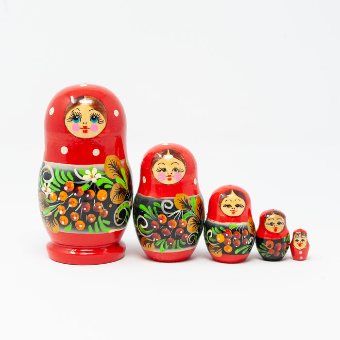 Ash berry Folk Artisan Doll – Set of 5 (Two Colour Options)