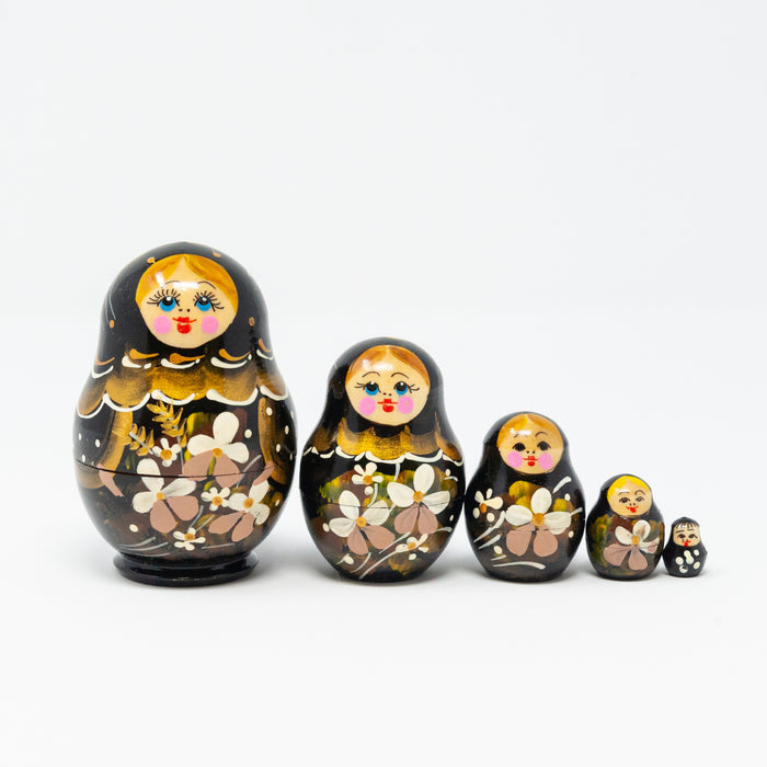 Field Flowers Folk Artisan Doll – Set of 5