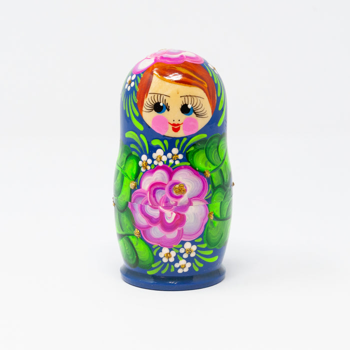 Bright Floral Folk Artisan Doll – Set of 5 (Multiple Colour Options)