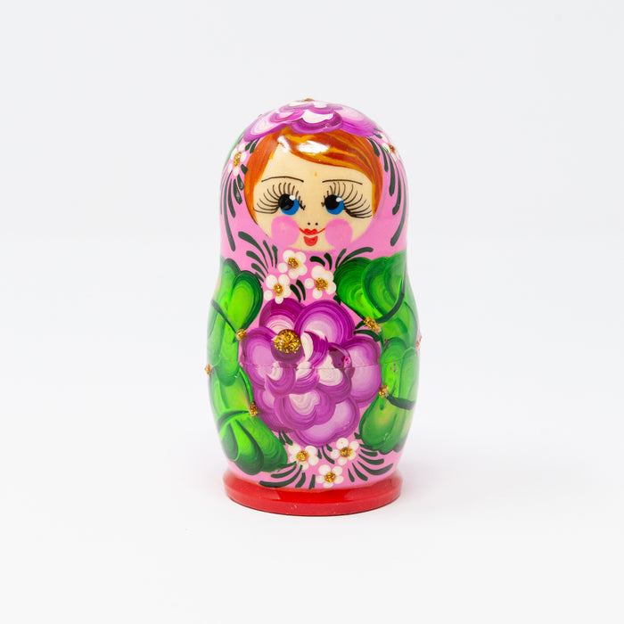 Bright Floral Folk Artisan Doll – Set of 5 (Multiple Colour Options)