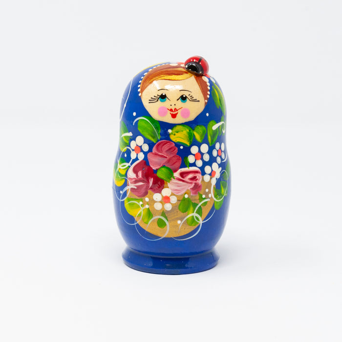 Folk Artisan Doll with a Ladybug – Set of 5 (Multiple Colour Options)