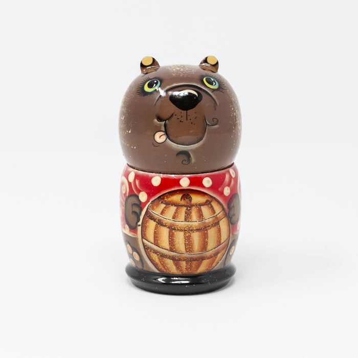 Brown Bear with Honey – Set of 5