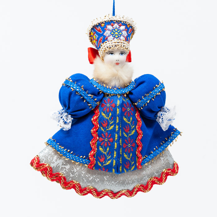 Winter Costume Doll Ornament (Blue Colour Palette)