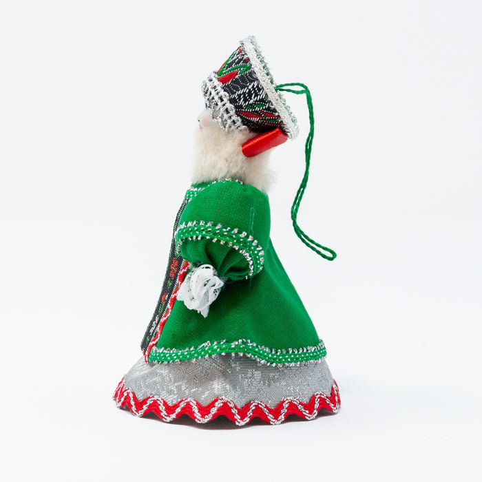 Winter Costume Doll Ornament (Green Colour Palette)