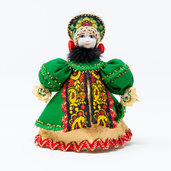 Winter Costume Doll Ornament (Green Colour Palette)
