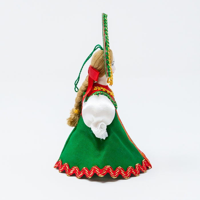 Russian Costume Doll Ornament (Green Colour Palette)