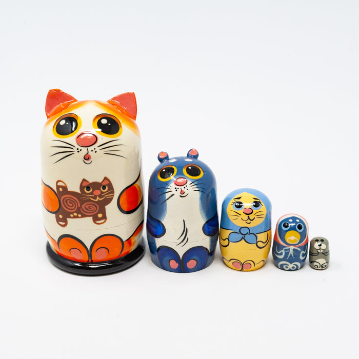Mini Cat with Ginger Kitty – Set of 5