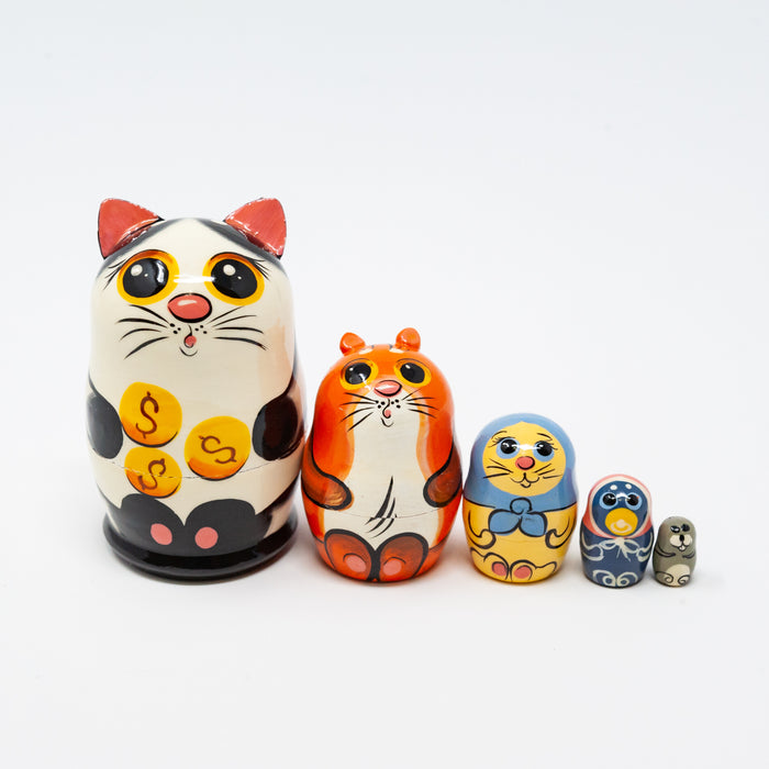 Mini Money Cat – Set of 5