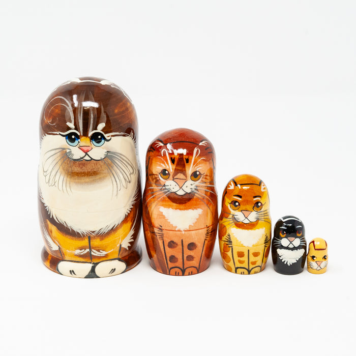 Cat Family – Set of 5 (Multiple Colour Options)