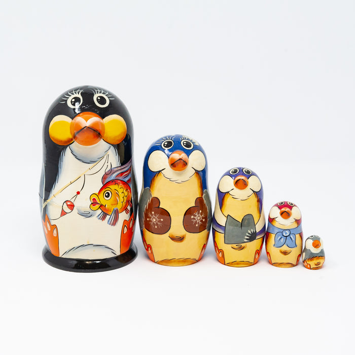 Black Penguin Family – Set of 5 (Large)