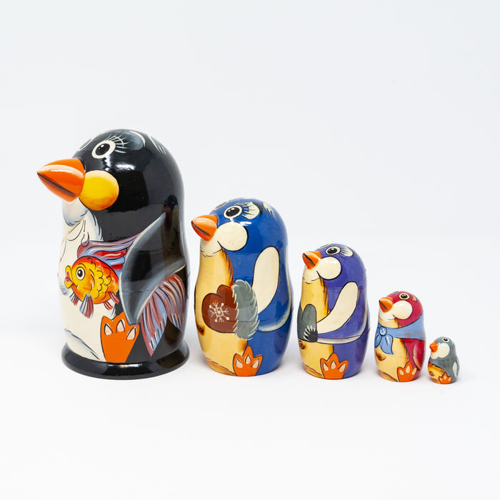 Black Penguin Family – Set of 5 (Large)
