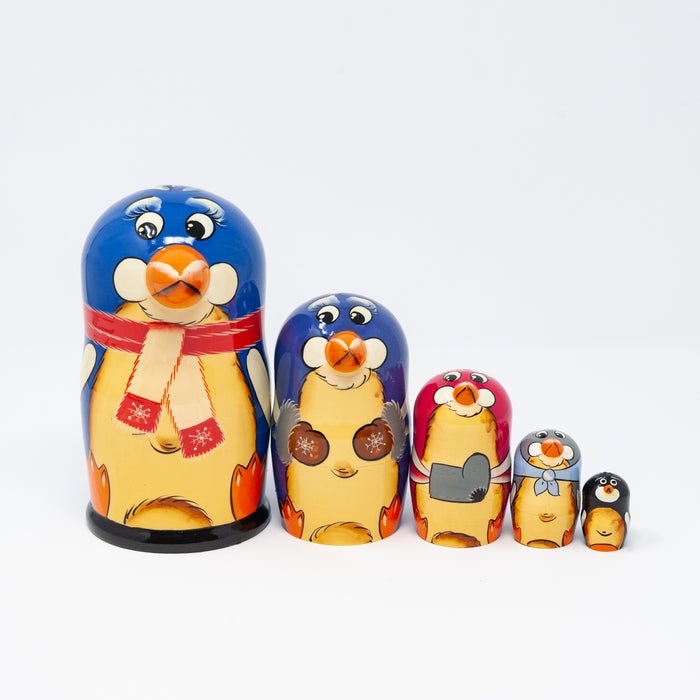 Blue Penguin – Set of 5 (Large)