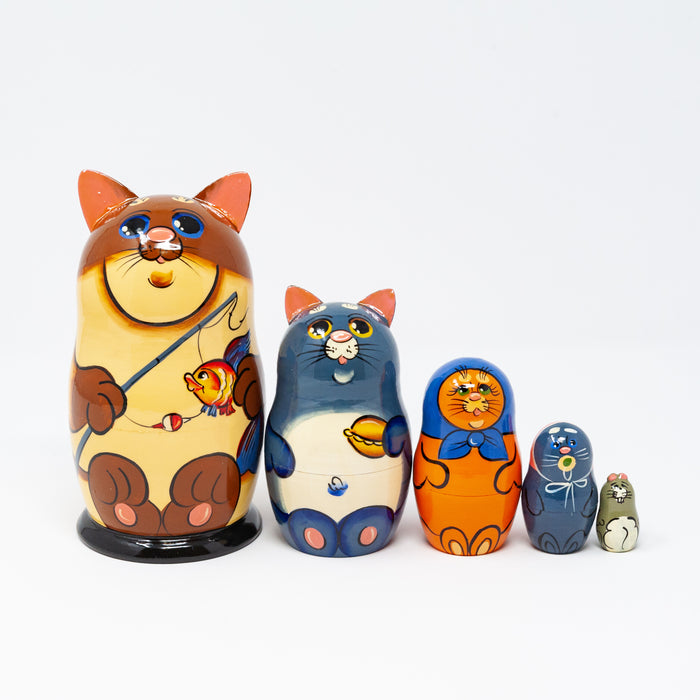 Siamese Cat Family – Set of 5 (Large)