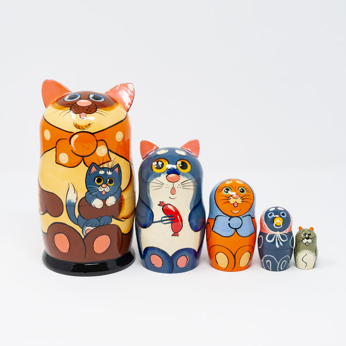 Female Siamese Cat Family – Set of 5 (Large)