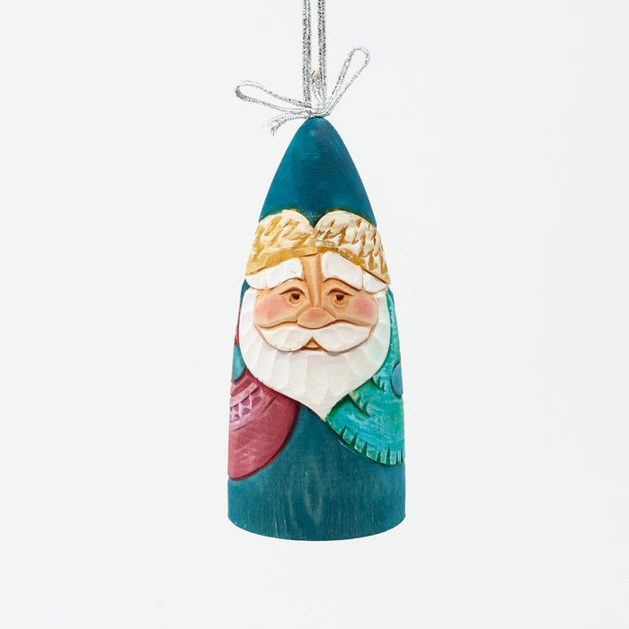 Conical Hand-carved Grandfather Frost Ornament