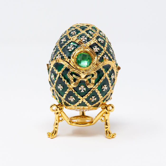 Emerald with Crosses Imperial Faberge Egg Replica