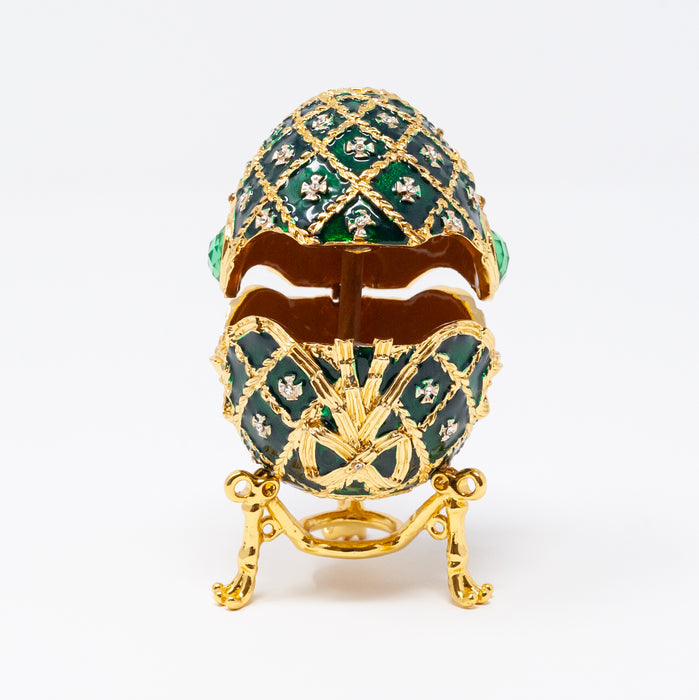 Emerald with Crosses Imperial Faberge Egg Replica