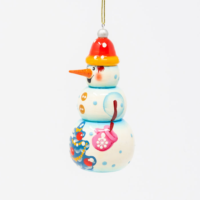 Snowman with Christmas Tree Ornament (Multiple Colour Options)