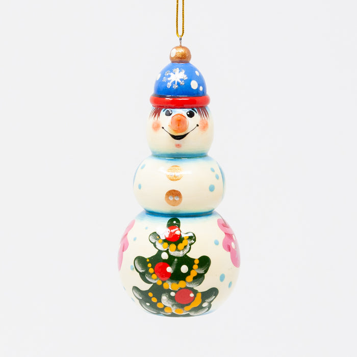 Snowman with Christmas Tree Ornament (Multiple Colour Options)