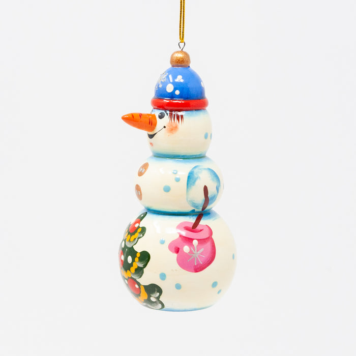Snowman with Christmas Tree Ornament (Multiple Colour Options)