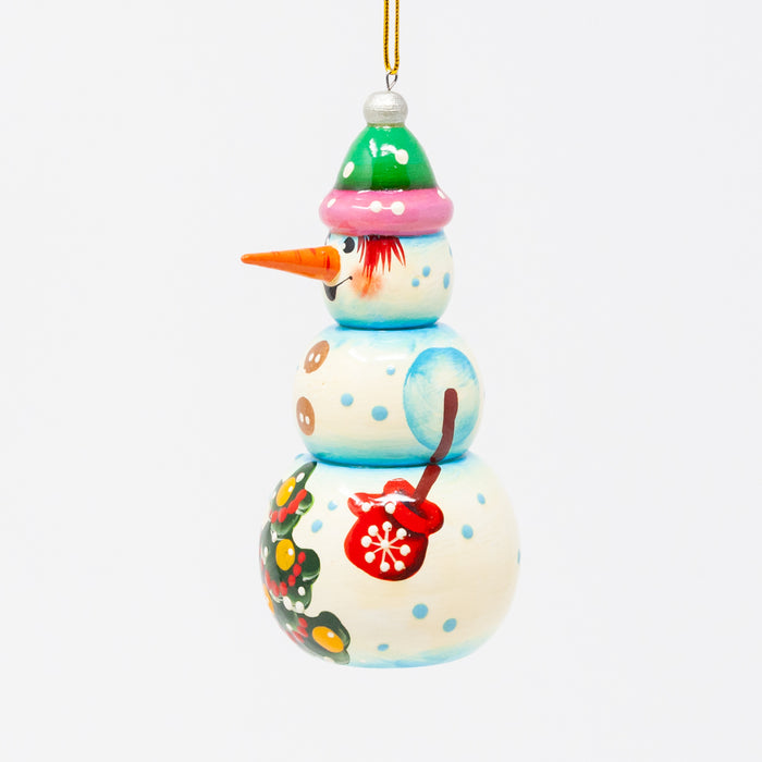 Snowman with Christmas Tree Ornament (Multiple Colour Options)