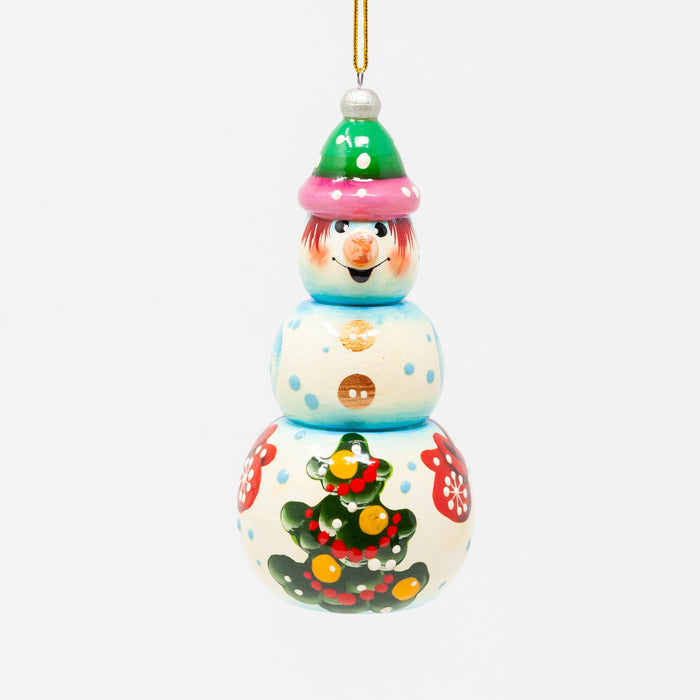 Snowman with Christmas Tree Ornament (Multiple Colour Options)