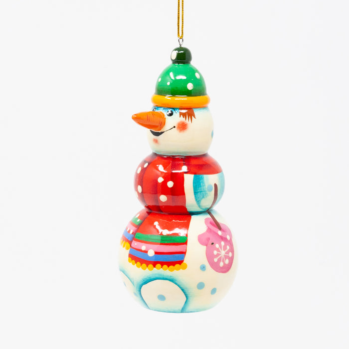 Snowman with Scarf Ornament (Multiple Colour Options)