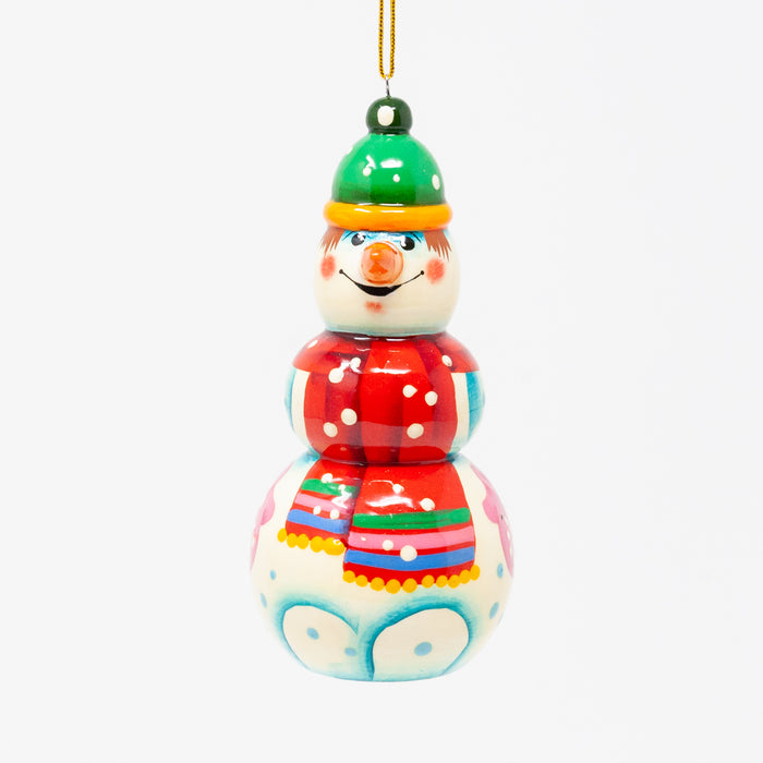 Snowman with Scarf Ornament (Multiple Colour Options)