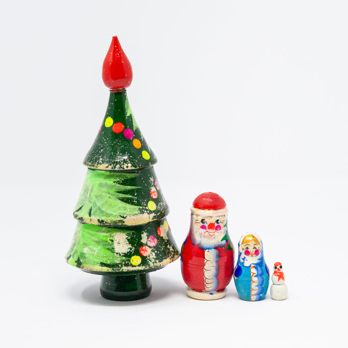 Red Topper Nesting Christmas Tree