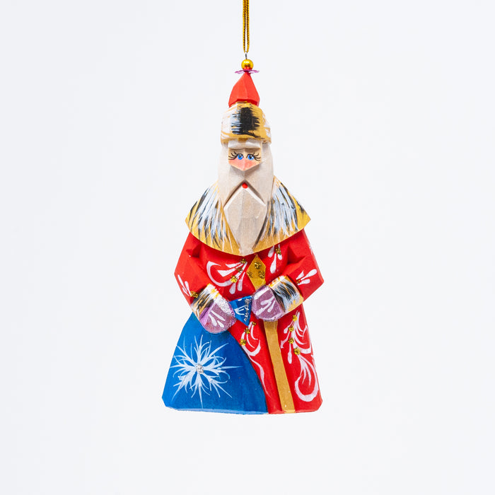 Hand-carved  Grandfather Frost Ornament (Two Colour Options)