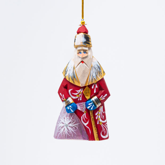 Hand-carved  Grandfather Frost Ornament (Two Colour Options)