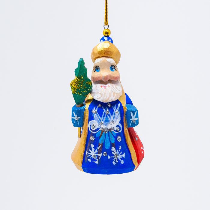 Hand-carved  Grandfather Frost Ornament (Multiple Colour Options)