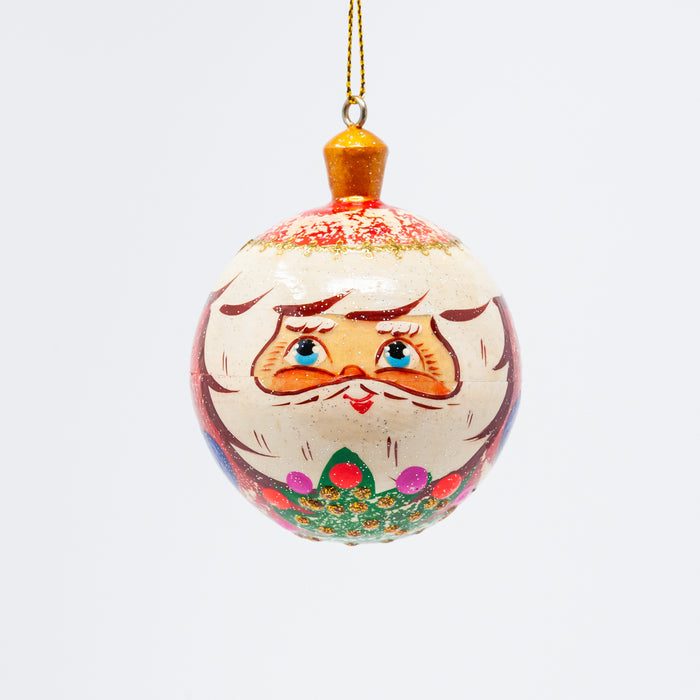 Round Grandfather Frost Ornament