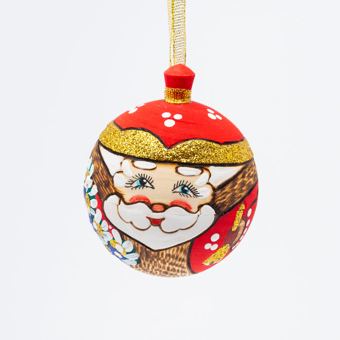Round Grandfather Frost Ornament (Two Colour Options)