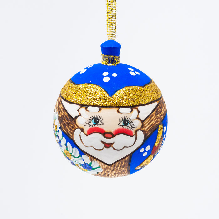 Round Grandfather Frost Ornament (Two Colour Options)