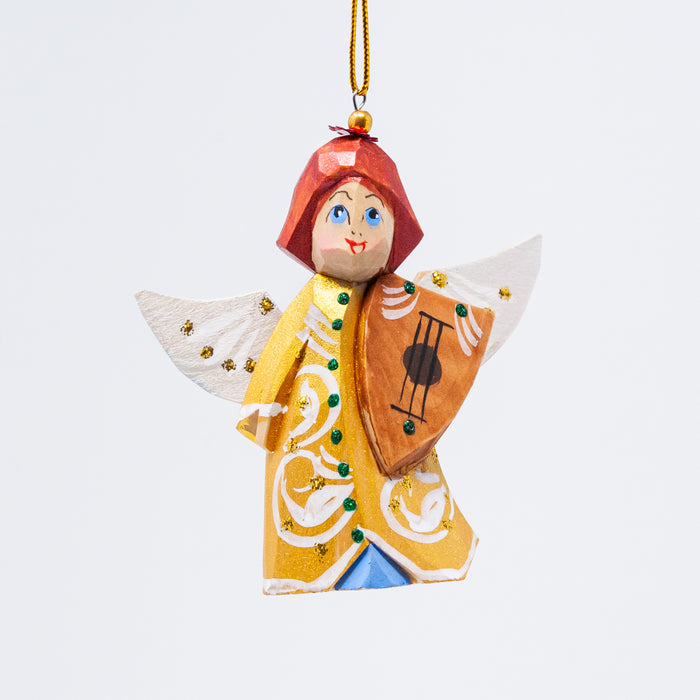 Hand-carved  Angel Ornament (Multiple Colour Options)