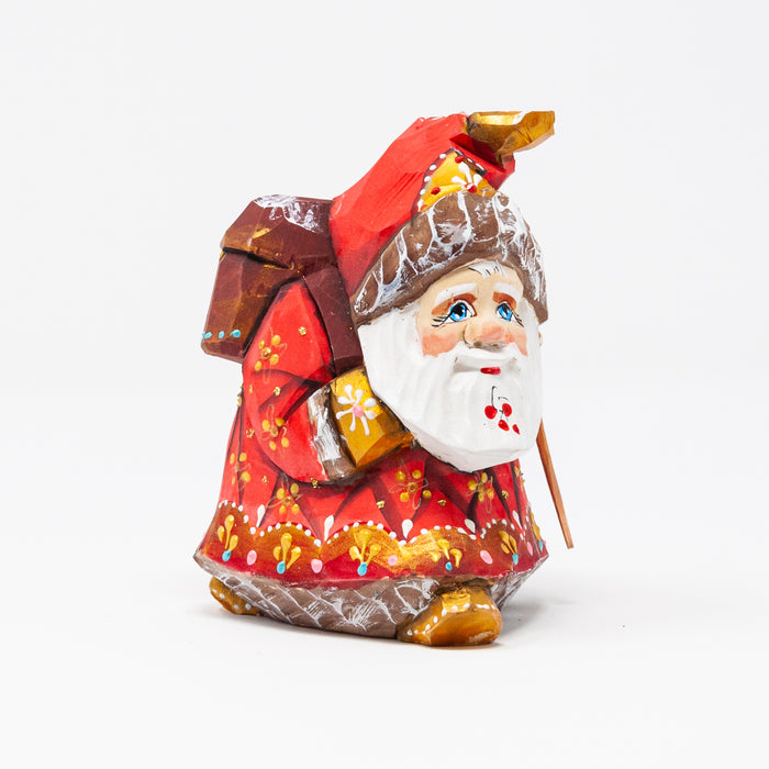 Hand-carved   Grandfather Frost Figurine Multiple Colours and Designs Option