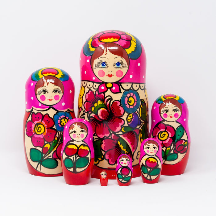Traditional Polkhovsky Maidan  – Set of 7 (Multiple Colour Options)