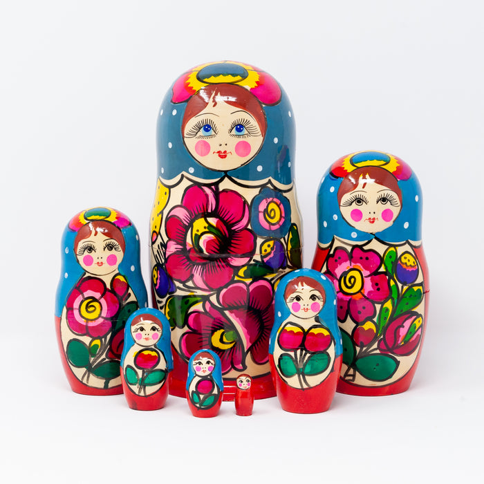 Traditional Polkhovsky Maidan  – Set of 7 (Multiple Colour Options)