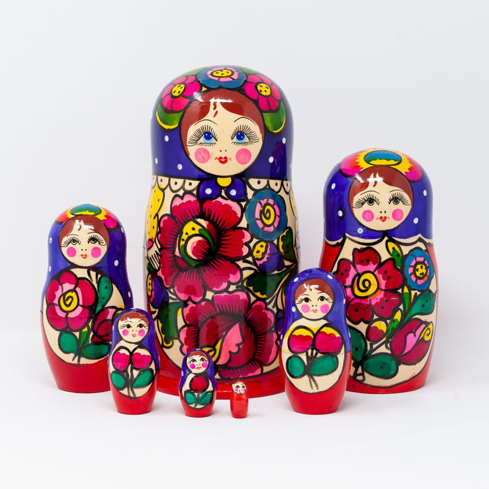 Traditional Polkhovsky Maidan  – Set of 7 (Multiple Colour Options)