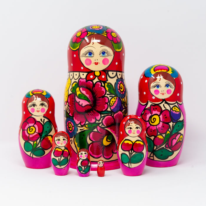 Traditional Polkhovsky Maidan  – Set of 7 (Multiple Colour Options)