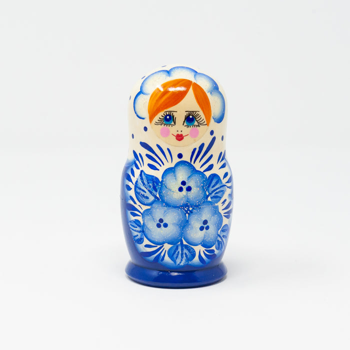 Blue & White Folk Artisan Doll – Set of 5